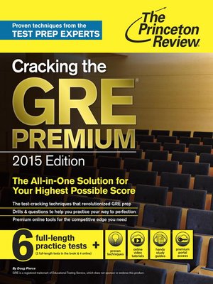 cover image of Cracking the GRE Premium Edition with 6 Practice Tests, 2015